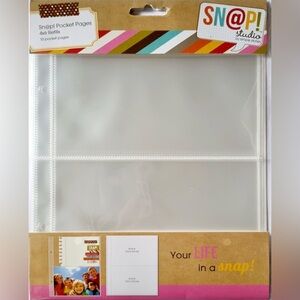 SN@P! Studio Insta-Pocket Refill Pages -  Photo Sleeves 6 x 8 Pack Refills